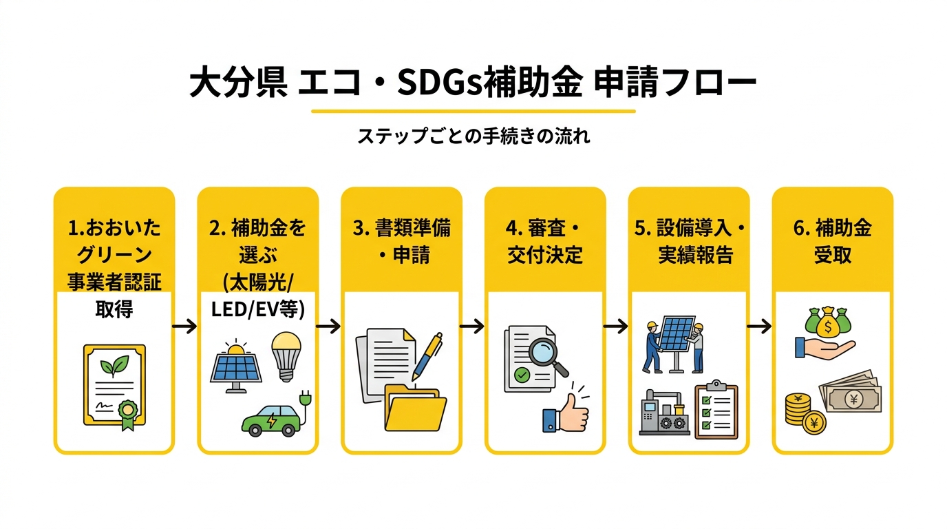 大分県エコ・SDGs補助金の申請フロー