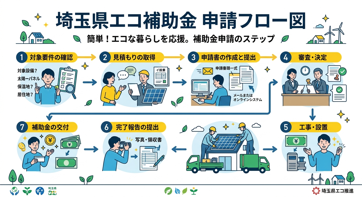 埼玉県エコ・SDGs補助金一覧フロー図