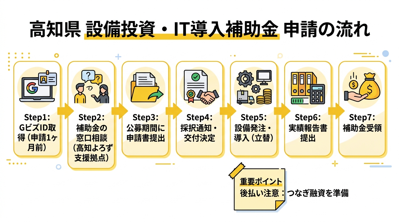 高知県独自補助金 申請フロー図