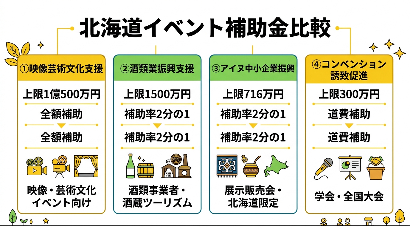 北海道イベント補助金比較