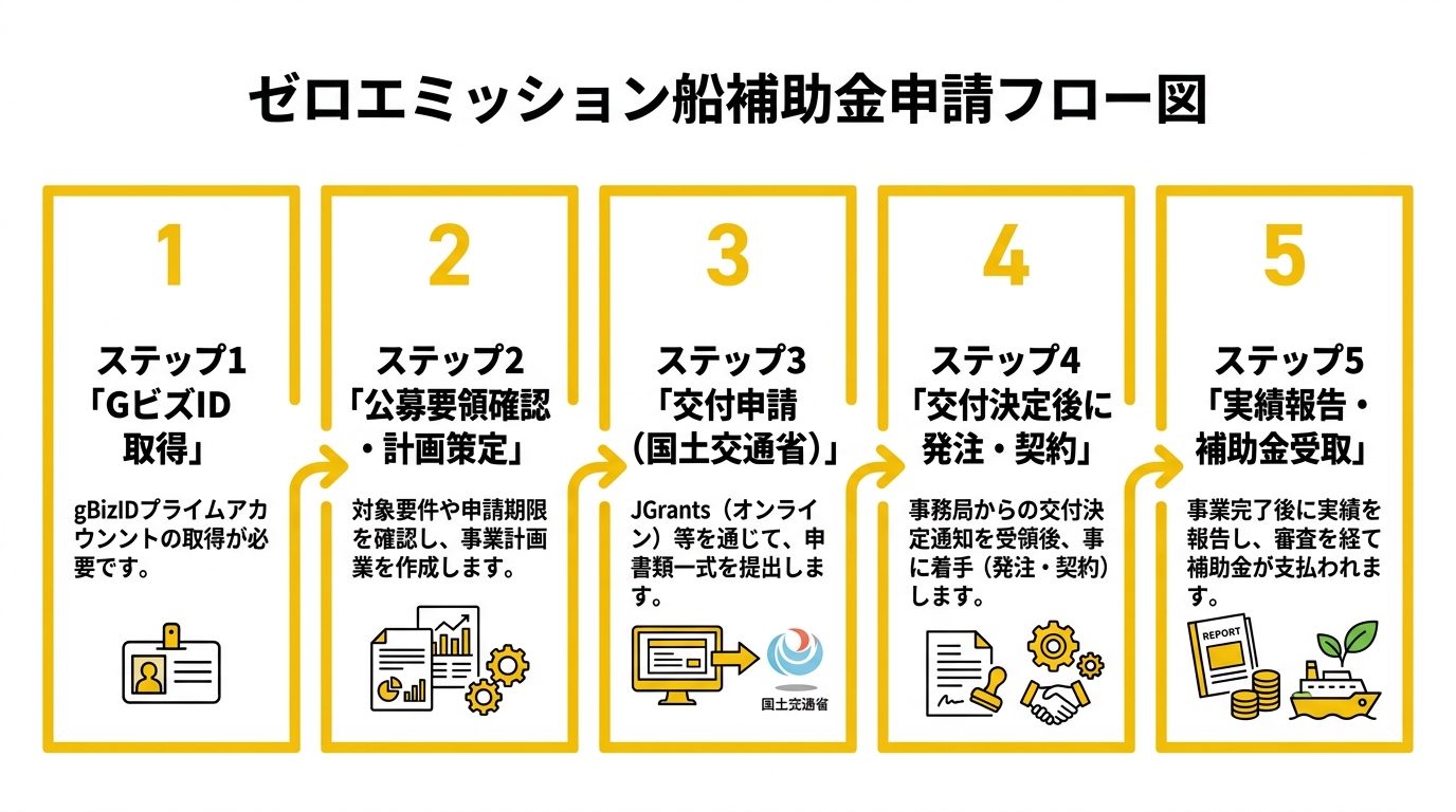 ゼロエミッション船補助金フロー図