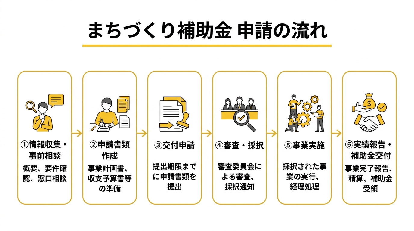 まちづくり補助金 申請の流れ