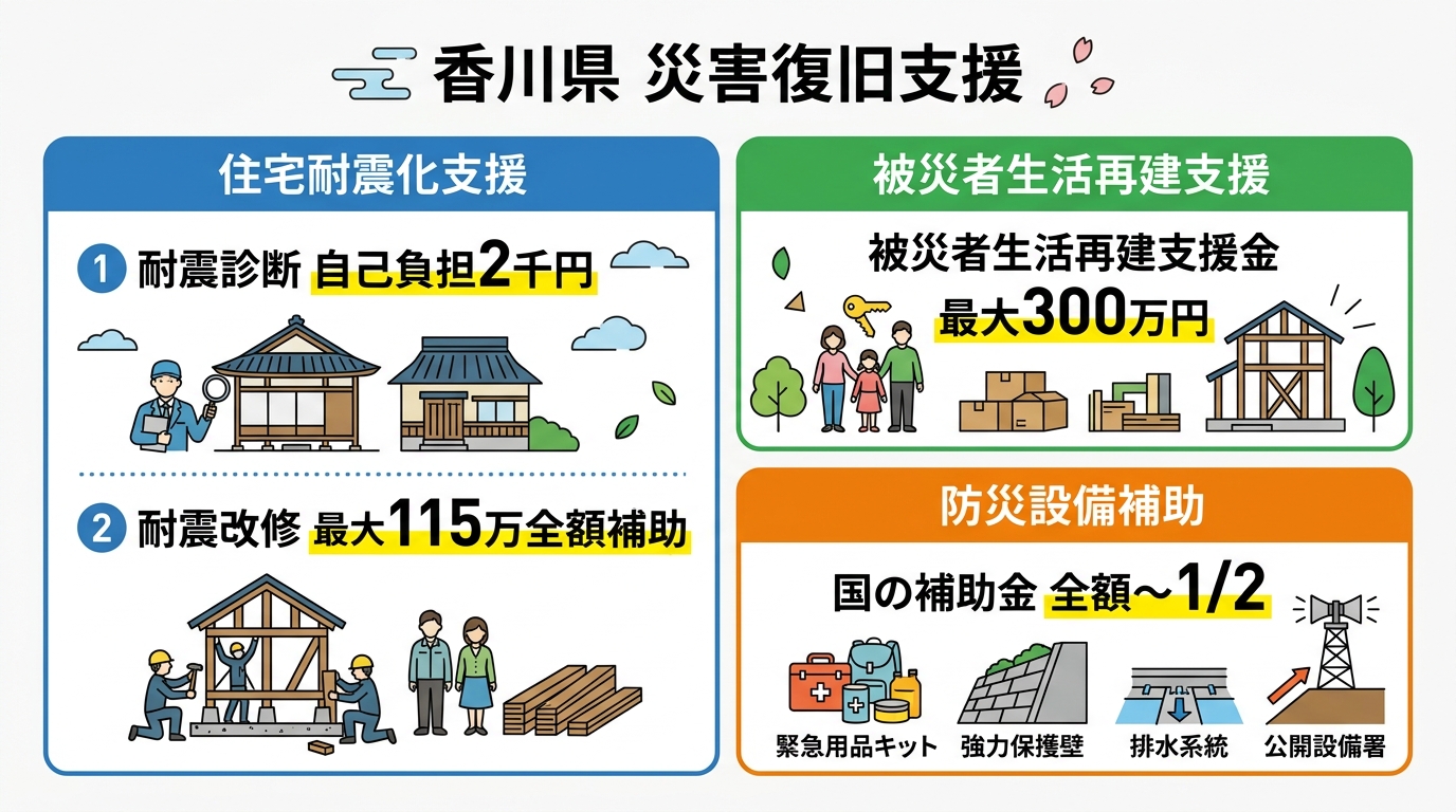 香川県の住宅耐震化支援フロー図