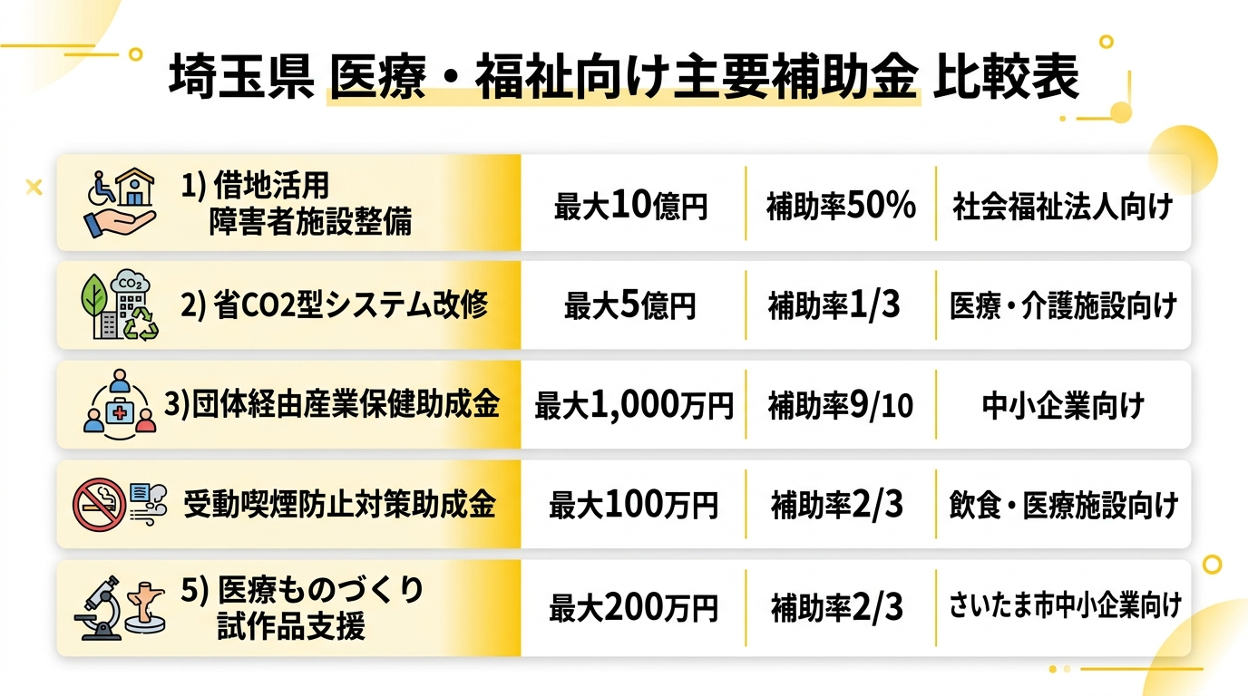 補助金比較表