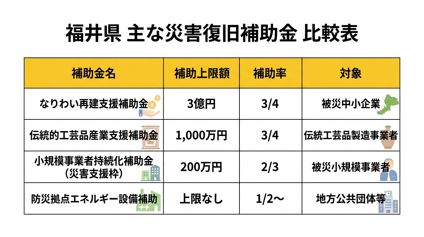 補助金比較表
