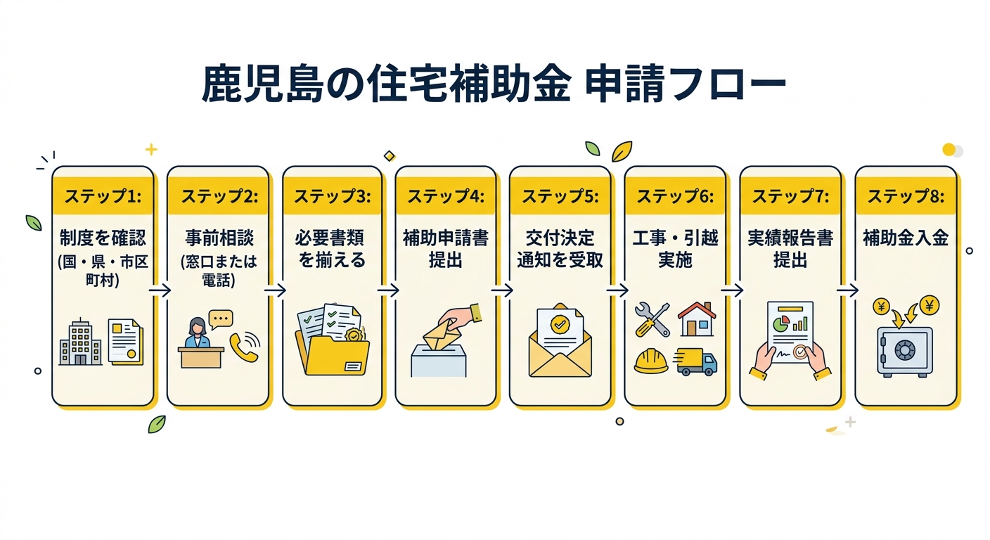 鹿児島の住宅補助金 申請フロー