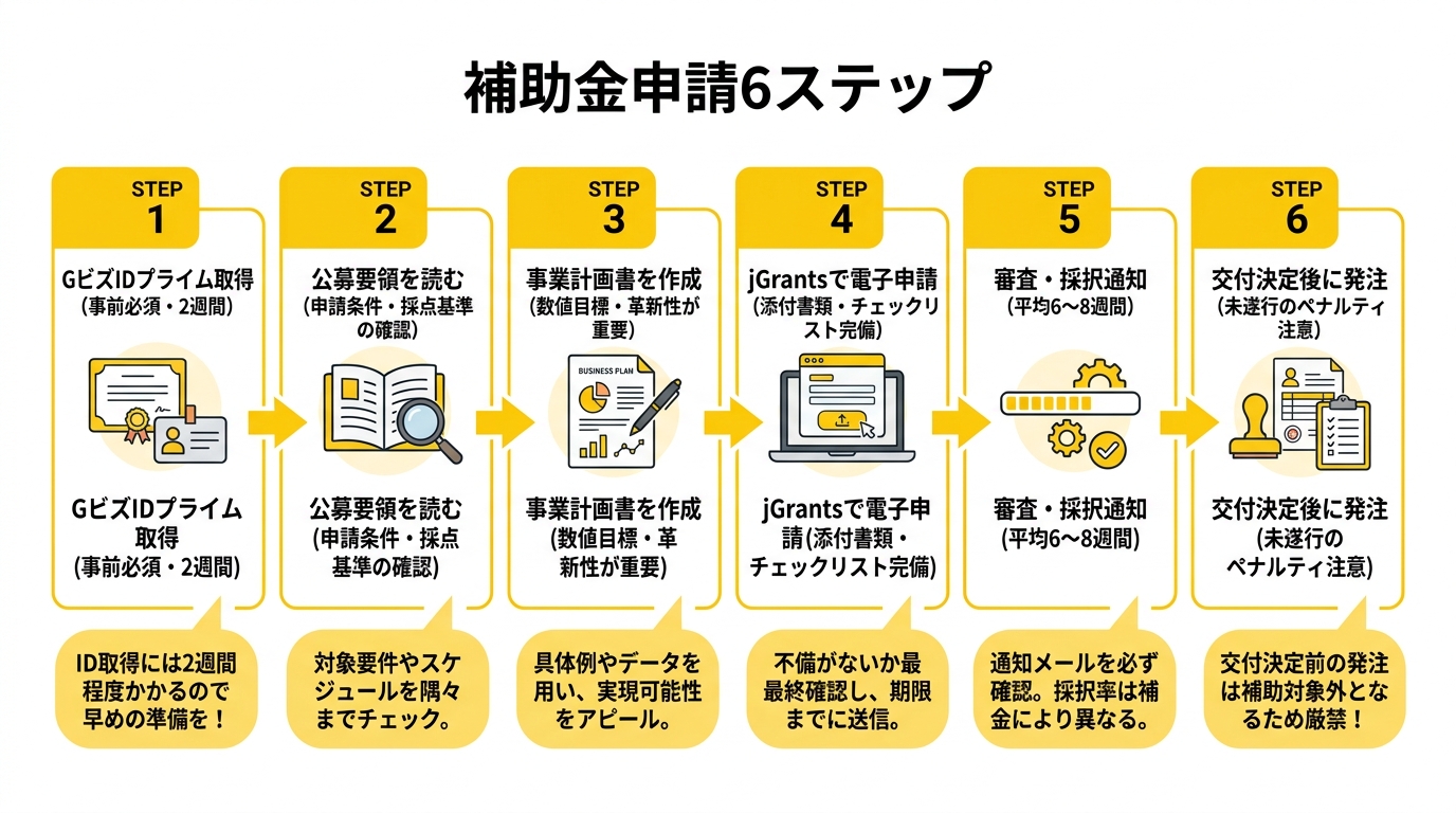 補助金申請6ステップ