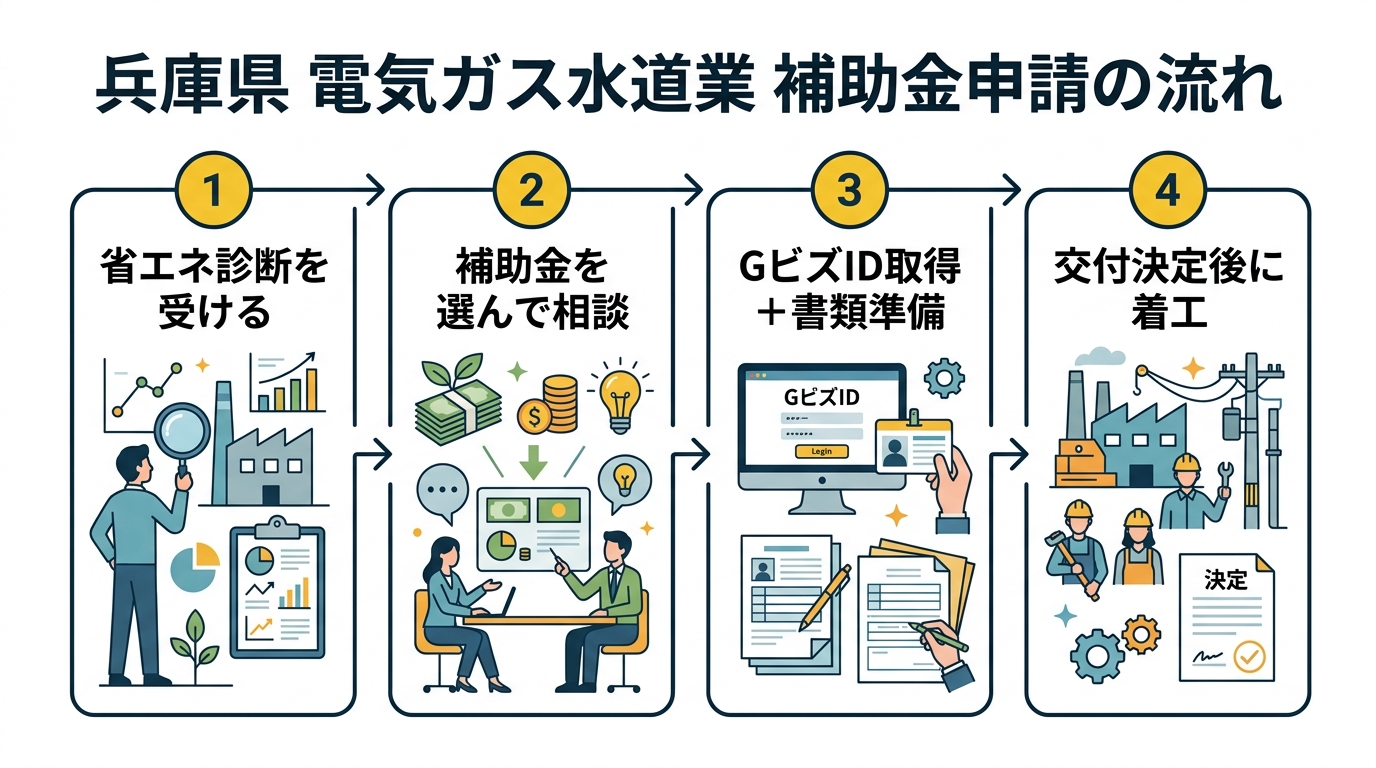 兵庫県 電気・ガス・水道業 補助金の全体像