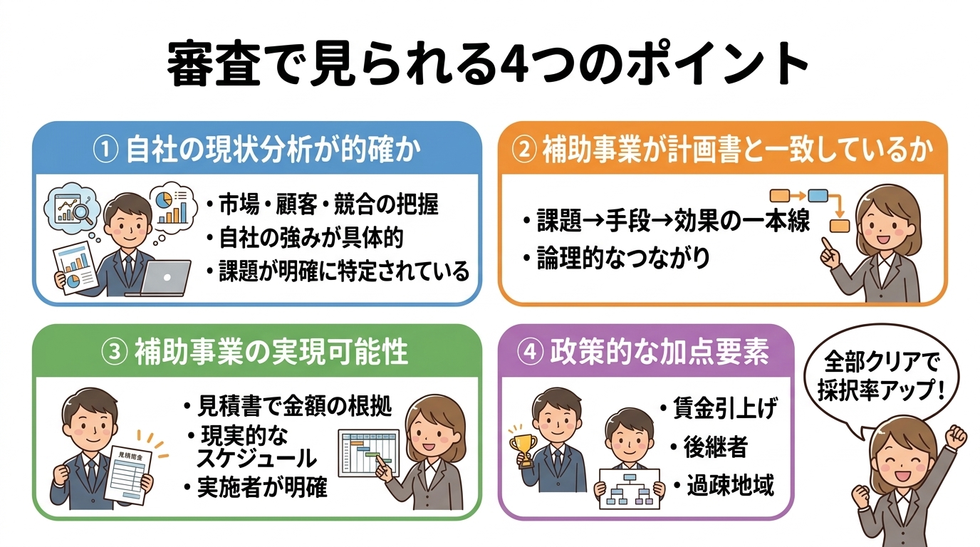 採択の基準(審査で何が見られるか)